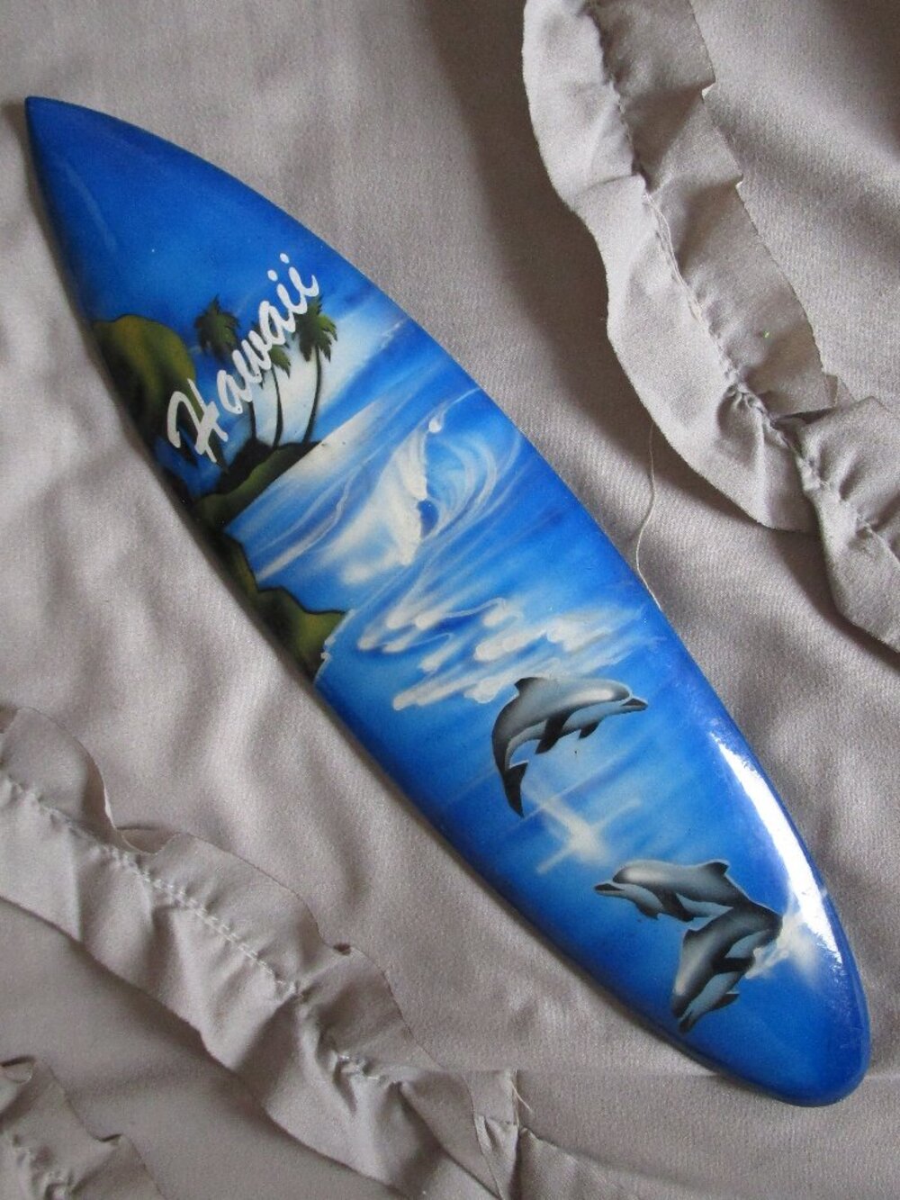 painted wood souvenir surfboard